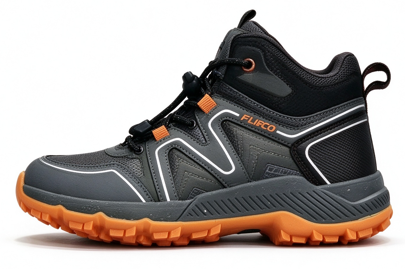 Black children's low-cut outdoor shoe